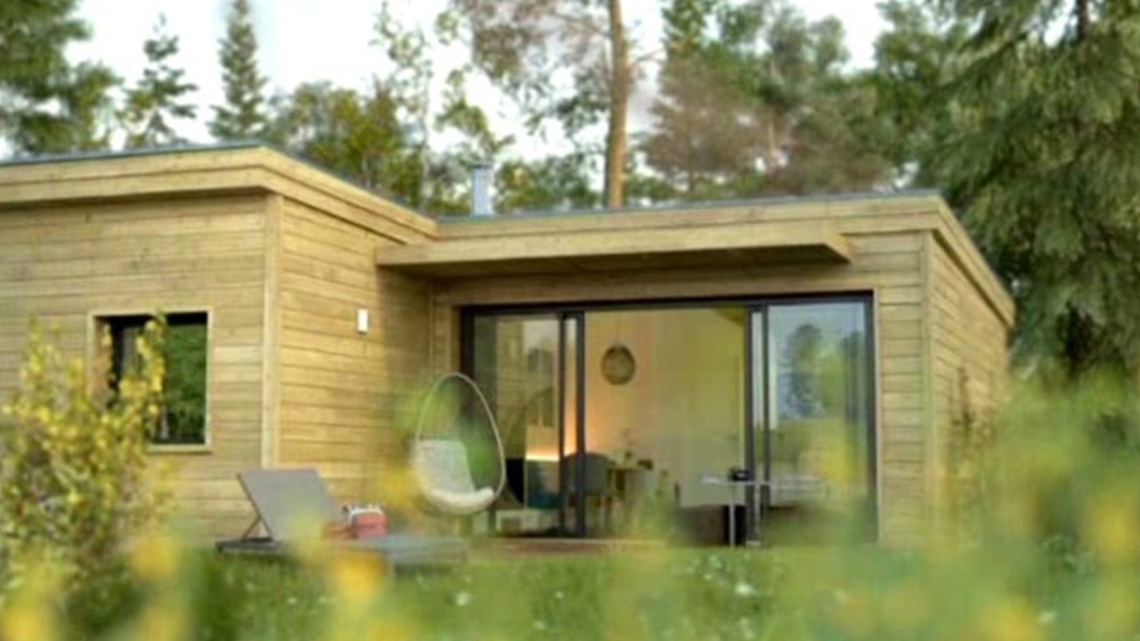 Levage des cottages du Center Parcs dans la Vienne