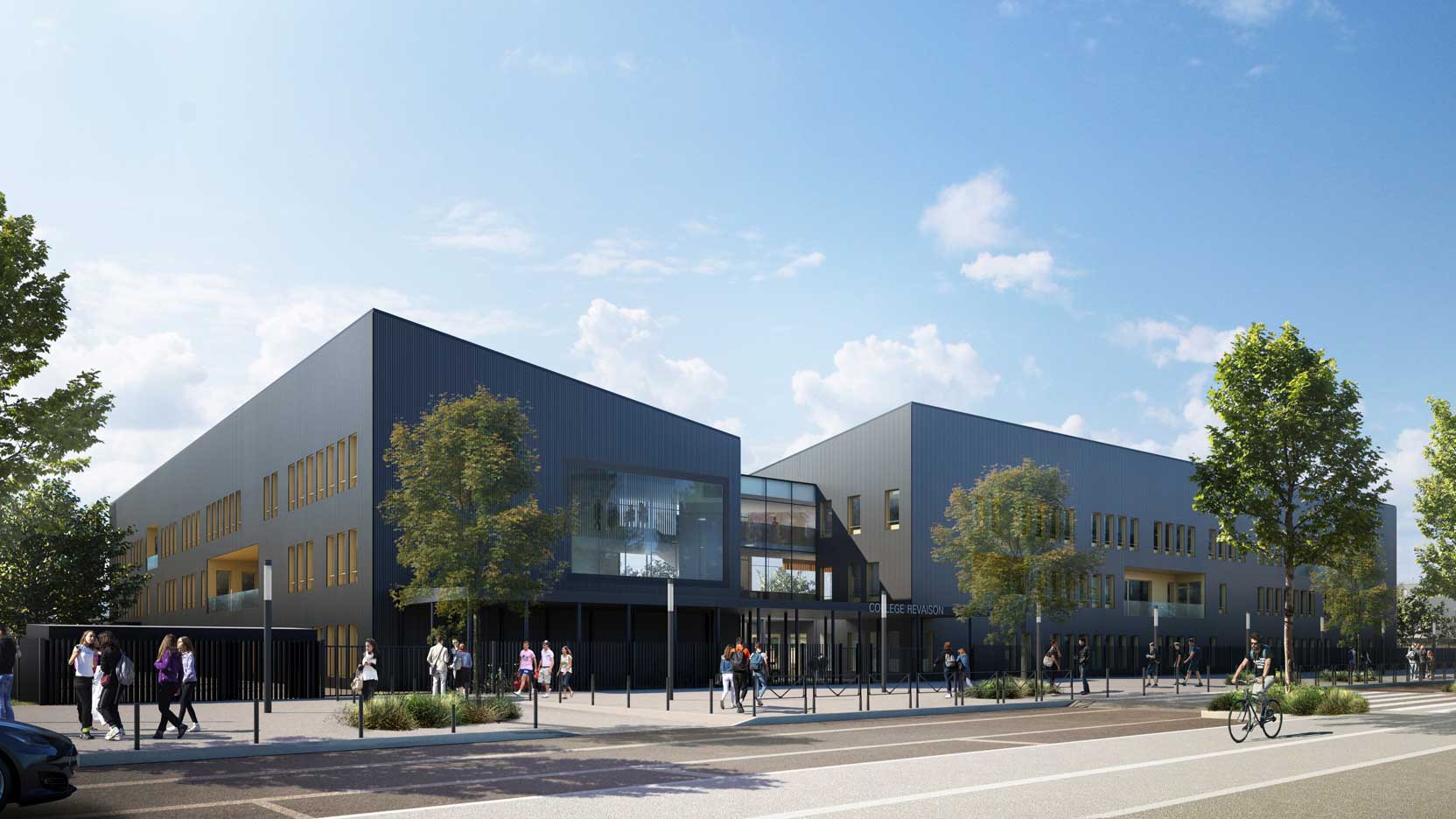 Début des travaux du Collège Revaison à Saint Priest (69)