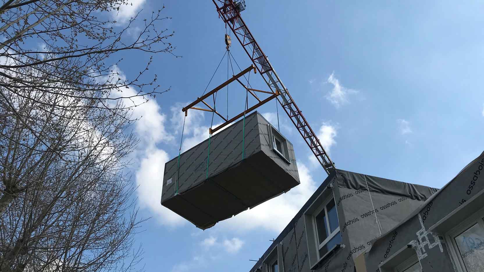 À Sartrouville (78), GCC et Ossabois réalisent deux bâtiments de logements en site occupé