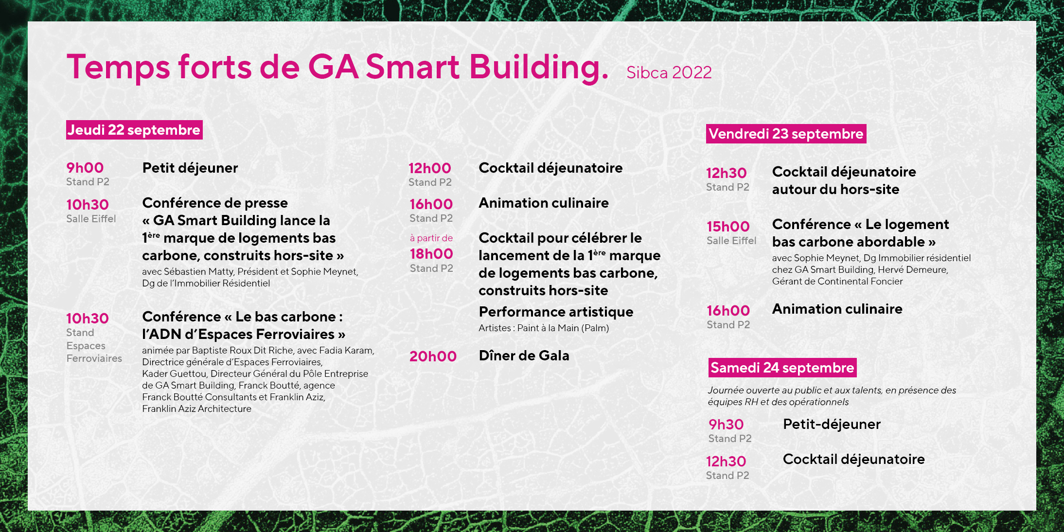 Découvrez le programme de GA Smart Building au salon du Sibca au Palais éphémère à Paris.